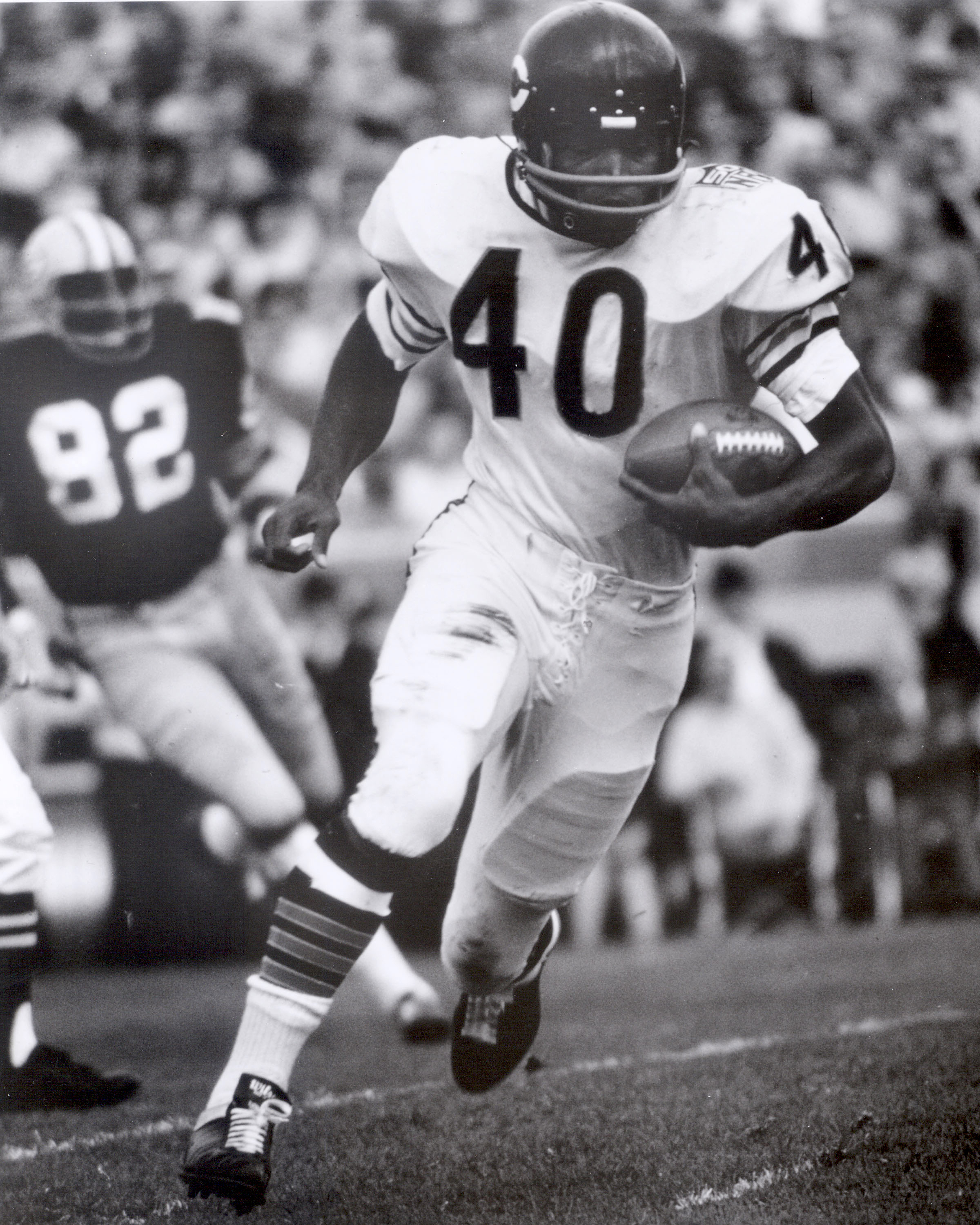 Kansas Jayhawks Game-Used Blue #71 Speed Gale Sayers Tribute Helmet with  Rock Chalk Limestone Details