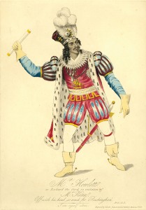 James Hewlett as Richard III. According to the website, Shakespeare in American Life, "...the first graphic depiction of a black performer in a dramatic production in the United States."