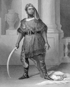 Ira Aldridge as Aaron in Shakespeare's Titus Andronicus, c. 1852