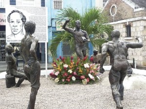 Statues of National Hero Samuel Sharpe and his followers in Sam Sharpe Square, Montego Bay. (PHOTO: Jamaica-Gleaner.com)