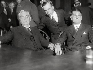 Leonard Kip Rhinelander (r) in court with his attorneys. (Photo: Bettmann/CORBIS)