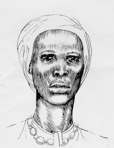 Sketch of Nanny of the Maroons, National Library of Jamaica.