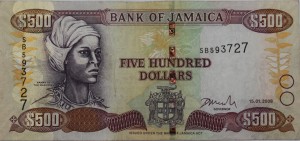 Queen Nanny on a Jamaican bank note