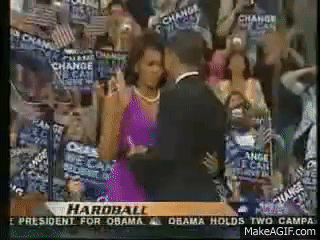 Obama clinches nomination, Michelle and Barack 'fist bump'