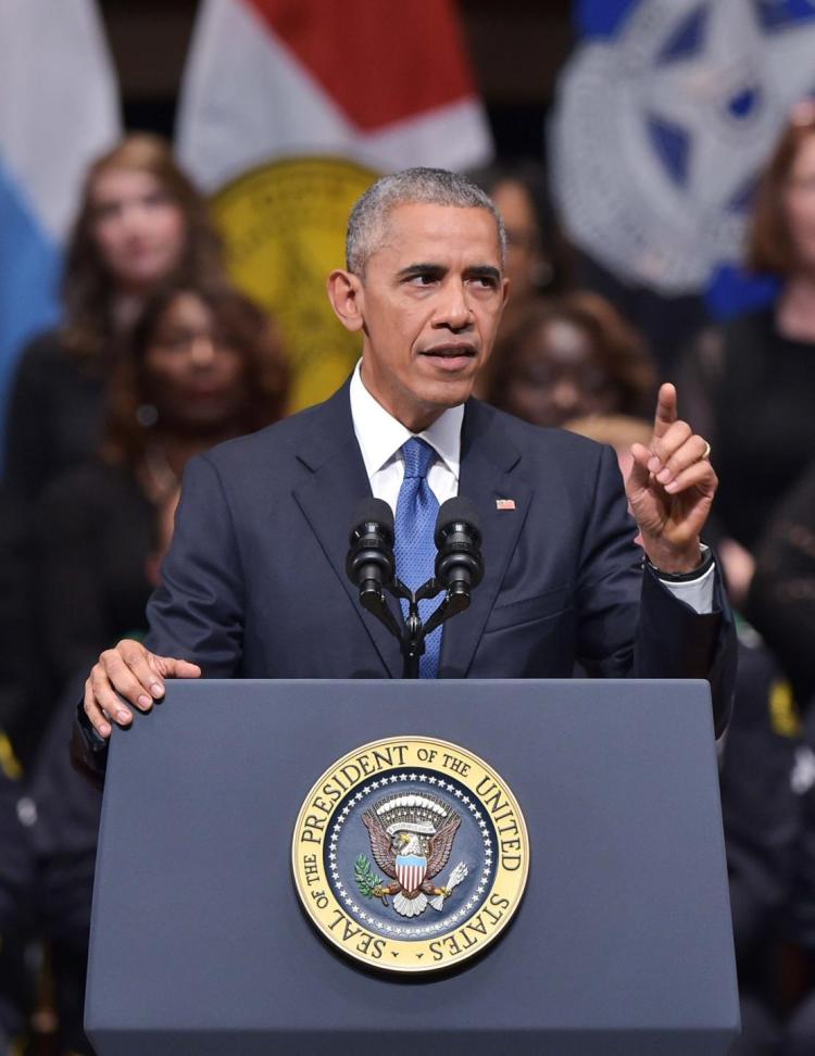 Obama eulogizes the five officers who were slain in Dallas.